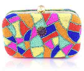 Vogue Crafts and Designs Pvt. Ltd. manufactures Multicolor Magnetic Closure Clutch at wholesale price.